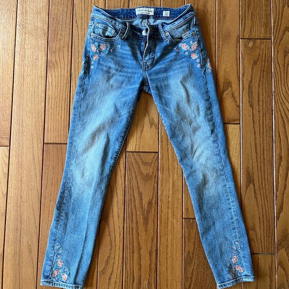 Y2k Girlies Lucky Brand Floral Embroidered Jeans
